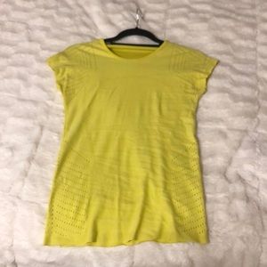 Size 6 lululemon neon green top
